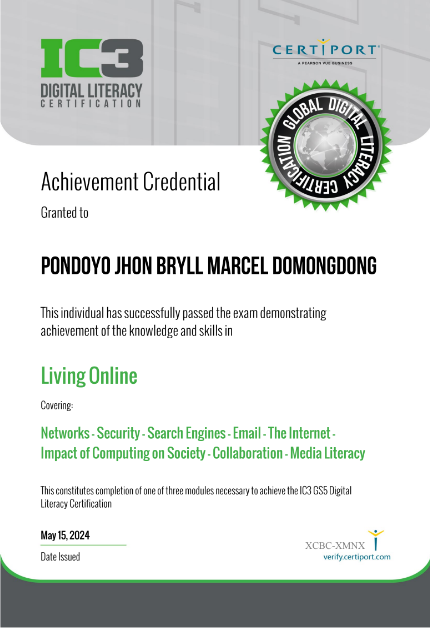Certiport IC3 GS5 Digital Literacy Certification